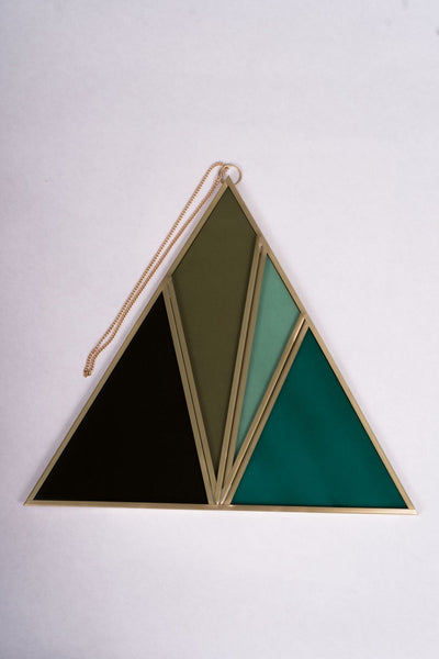 Moxie Bloom Stained Glass Triangle (no. 3)