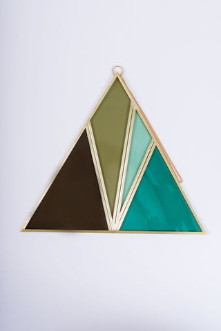 Moxie Bloom Stained Glass Triangle (no. 3)